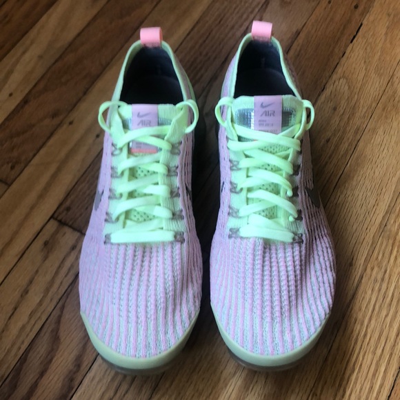 lime green and pink vapormax